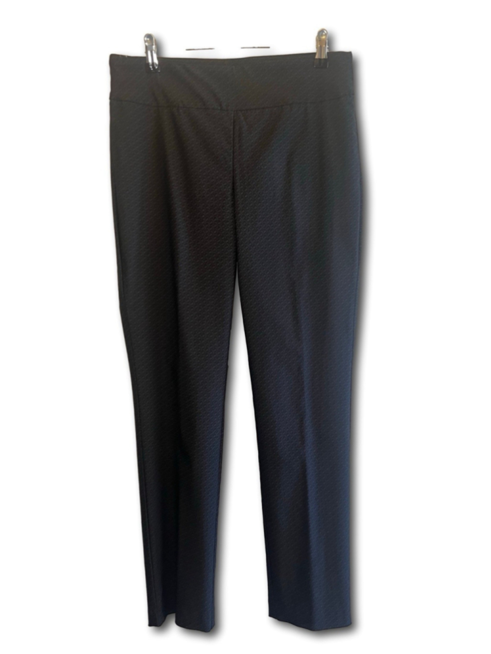 Hilary Radley Pants Ankle Trousers Black White Textured Pull On Woman’s Size 8